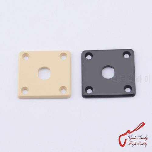 1 Piece GuitarFamily Electric Guitar Output Jack Socket Square Plastic Plate ( 0094 ) MADE IN KOREA