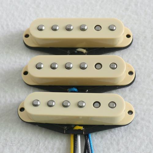 Donlis Free Shipping vintage 60&39s Alnico V rod staggered SSS Single Coil Guitar Pickup With Flatwork And High Output