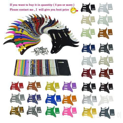 Dopro ST Guitar SSS Pickguard for Strat ,Trem Cover and Screws Various Colors