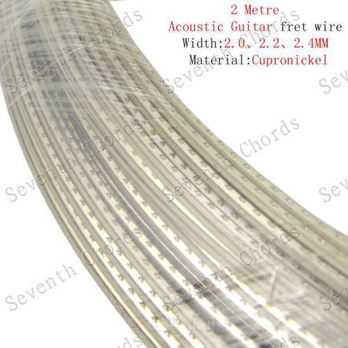 2 Meters Cupronickel (Copper-Nickel Alloy) Guitar Fingerboard Line Fret Wire For Acoustic guitar / Width 2.0mm & 2.2mm & 2.4mm