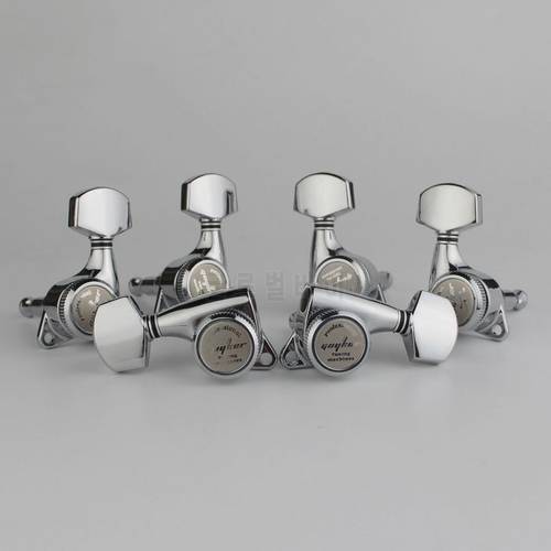 GUYKER Chrome Guitar Locking Tuners Electric Guitar Machine Heads Tuners Lock Silver Guitar Tuning Pegs ( With packaging)
