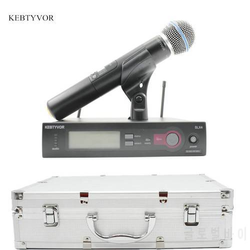 SLX24/BETA58 High Quality Single Handheld Wireless Microphone UHF Vocal Microfone System with 6 pin Handheld