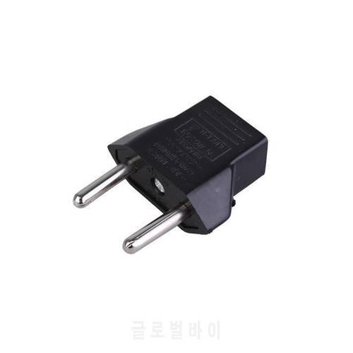 High Quality 1pcs EU Adapter Plug 2 Flat Pin To EU 2 Round Pin Plug Socket Power Charger