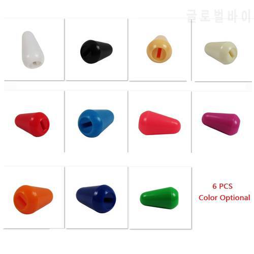 NEW 6pcs Plastic Electric Guitar Switch Tips 5 Way Switch Knobs Tip Cap Buttons Guitar Accessories ,11 Colors to Choose