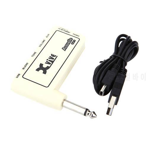 Hot sale Mini Rechargeable Electric Guitar Plug Headphone Amp Amplifier Original Sound with USB Cable