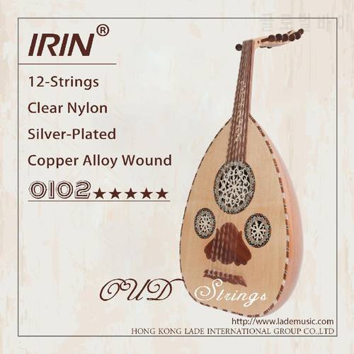 IRIN 10/11/12pcs Udchenko Strings Set Oud Lute Transparent Nylon Light Strings Silver Plated Copper Alloy Wrapped String for Oud