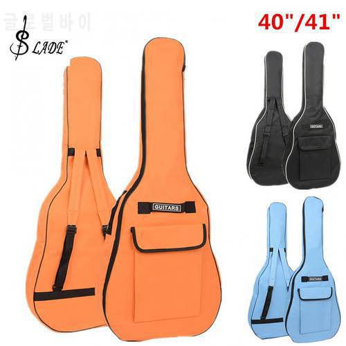 SLADE 40/41 Inch Oxford Fabric Acoustic Guitar Gig Bag Soft Case Double Shoulder Straps Padded Guitar Waterproof Backpack