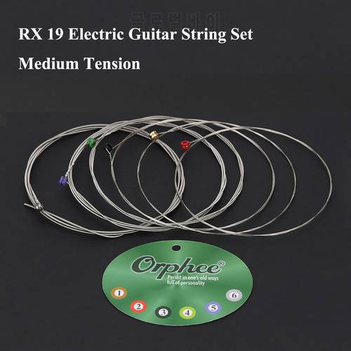 Orphee 6pcs Guitar String Set Nickel Alloy Medium Tension for Electric Guitar Acoustic Guitar Parts & Accessories