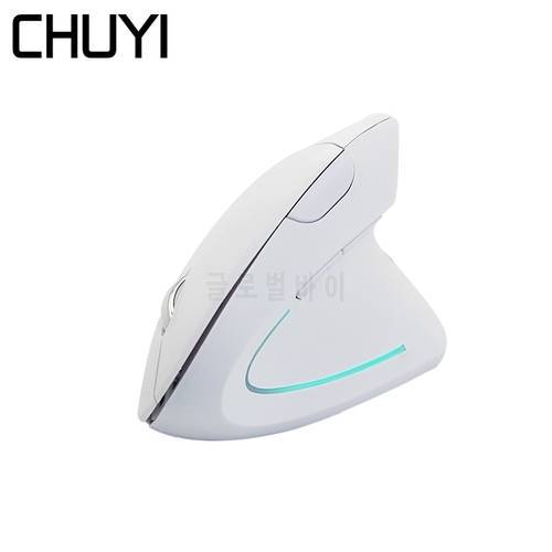 Wireless 2.4G Vertical Mouse Ergonomic LED Light Design Mause 1600 DPI Computer USB Optical 5 Buttons Gaming Mice For PC Laptop