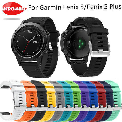 22mm Watchband Strap for Garmin Fenix 5 Smart Watch Quick Release Silicone Easy fit Wrist Band Strap For Garmin Forerunner 935