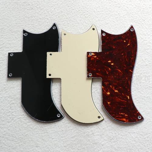 Diy guitar parts replacement 1/2 black SG guitar pickguard in Vintage cream color and Tortoise for SG guitars