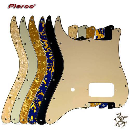 Pleroo Guitar Parts - For Left Handed 11 Holes USA\ Mexico Fd Strat ST Strat Blank Pickguard With Bridge Humbucker