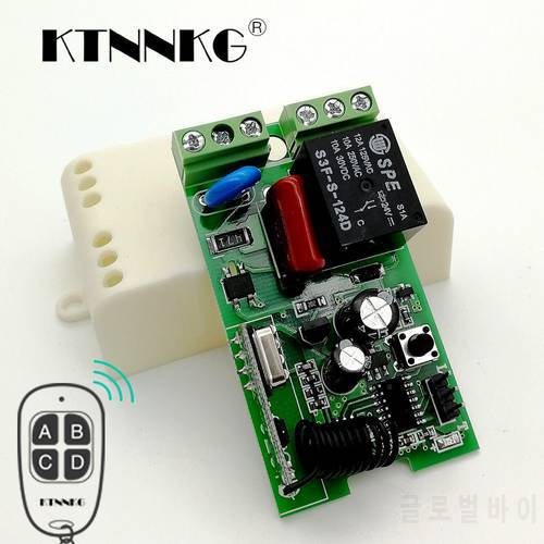 AC220V 1CH Wireless Remote Control Switch Relay Module Smart Home Receiver for 433 MHz RF Transmitter