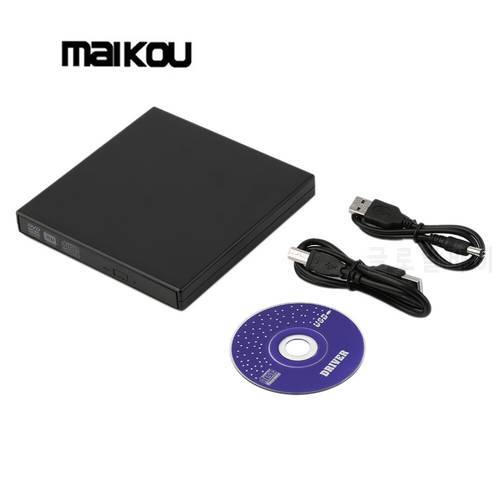 maikou Super Slim USB 2.0 External CD+-RW DVD+-RW DVD-RAM Burner Drive Writer For Laptop PC Promotion