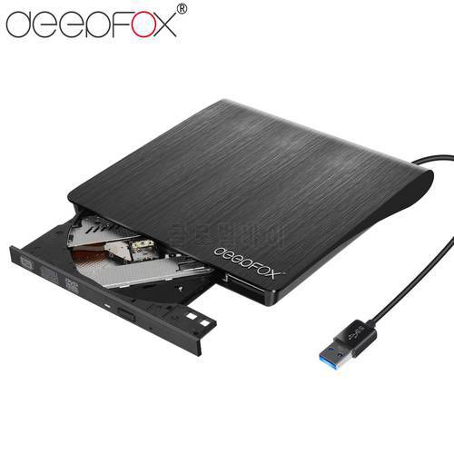 Deepfox External Drive USB 3.0 DVD-RW/CD-RW Burner Recorder Optical Drive CD DVD ROM Writer For Tablets PC