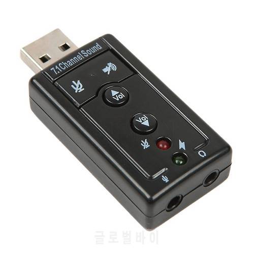 kebidu NEW 7.1 CH Channel USB Audio Sound Card USB 2.0 Mic Speaker Audio Headset With Microphone 3.5mm Jack Converter for pc