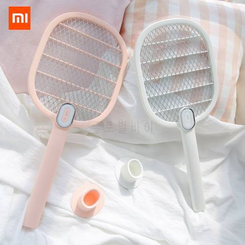 Electric Mosquito Swatter Rechargeable LED Electric Insect Bug Fly Mosquito Dispeller Killer Racket 3-Layer Net mosquito racket