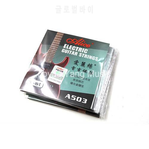 10 Pack Alice A503-009/010 in. Electric Guitar Strings E-1st Single Plated Steel String Free Shipping
