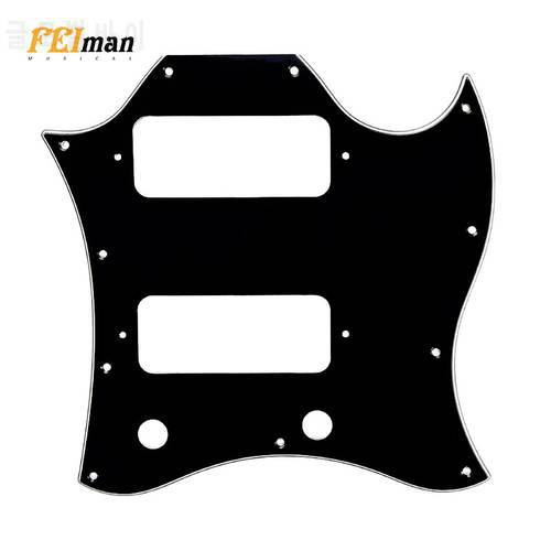 Pleroo Guitar Parts Pickguard For Gibson Standard SG Full Face Scratch Plate Route P90 Pickups Best Protection For Guitarra
