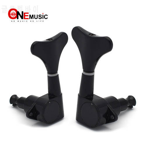 2R2L 4R 4L Black Bass Tuning Peg Guitar Tuners Machine Heads for Electric Bass