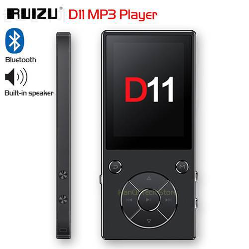 RUIZU D11 MP3 Player Bluetooth Music Player 8GB Metal Audio Player With Built-in Speaker FM Radio Recorder Walkman Video Player
