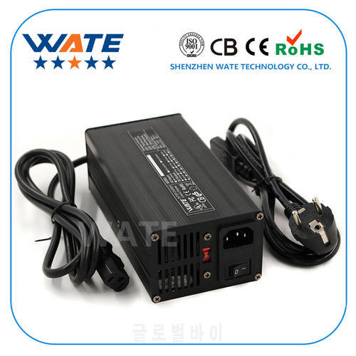 29.2V 12A Charger 8S 24V LiFePO4 Battery Smart Charger High Power With Fan Aluminum Case Robot electric wheelchair battery