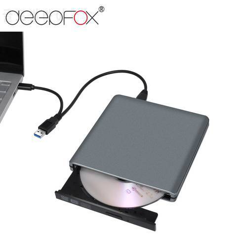 Deepfox USB 3.0 Type C External CD/DVD ROM Player Optical Drive DVD RW Burner Reader Writer Recorder