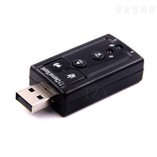 Good External New USB AUDIO SOUND CARD ADAPTER VIRTUAL 7.1 USB 2.0 FullSpeed Mic Speaker Audio Headset Microphone Jack Converter