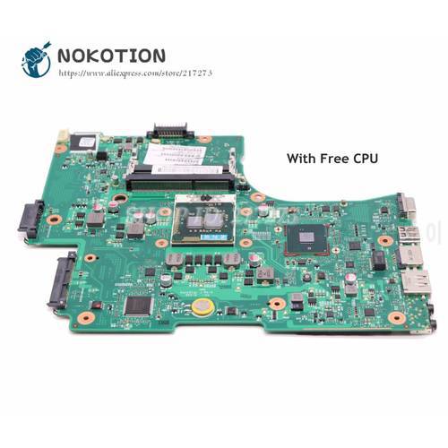 NOKOTION V000218080 V000218010 MAIN BOARD For Toshiba Satellite L650 L655 Laptop Motherboard HM55 UMA MB DDR3 Free CPU