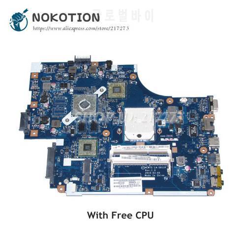 NOKOTION For Acer aspire 5551G 5552G Laptop Motherboard DDR3 Socket S1 512mb GPU NEW75 LA-5911P MBWMJ02001 MBPUS02001 MBWVE02001
