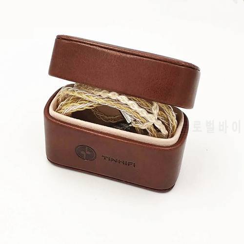 TINHIFI Earphone High-end Leather Case Magnetic headphone headset cable Storage Box Digital Package TIN P1 T2 T3 AS10 AS16 V80