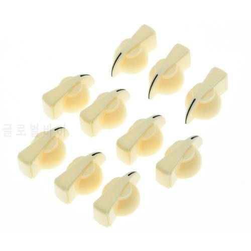 KAISH 10x Cream Push On Fit Guitar AMP Amplifier Knobs Effect Pedal Chicken Head Knobs