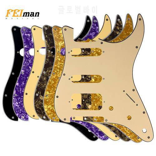 Feiman Guitar Accessories 11 Screw Hole Pickguard For Fender Strat USA/Mexican Standard ST HSS Guitar Scratch Plate