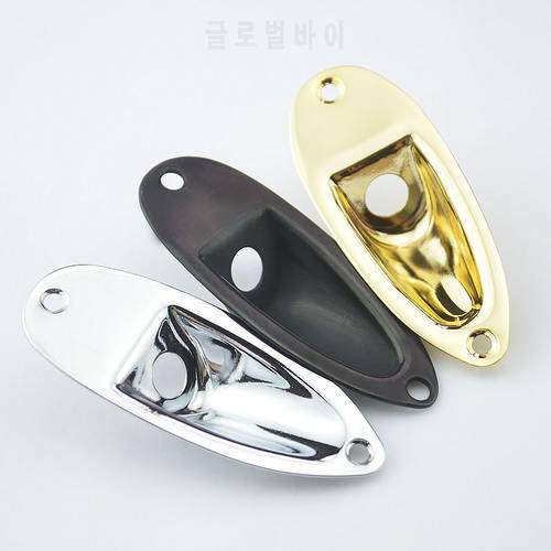 【Made in Korea】1 Piece GuitarFamily Metal Jack Plate For Electric Guitar ( 0121 )