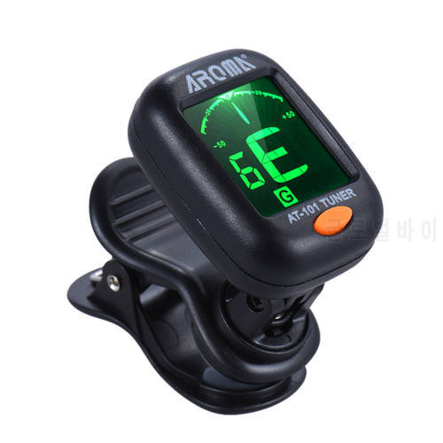 AROMA AT-101 Digital Clip-on Electric Guitar Tuner Foldable Rotating Clip High Sensitivity Ukulele Guiatr Parts & Accessories