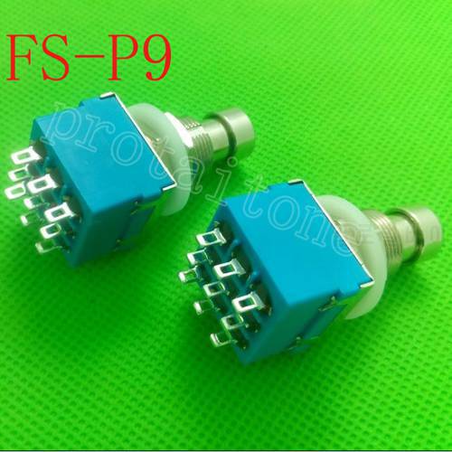 50 PCS/Lot 9-PIN 3PDT Guitar Effects Pedal Box Stomp Foot Metal Switch True Bypass Free Shipping