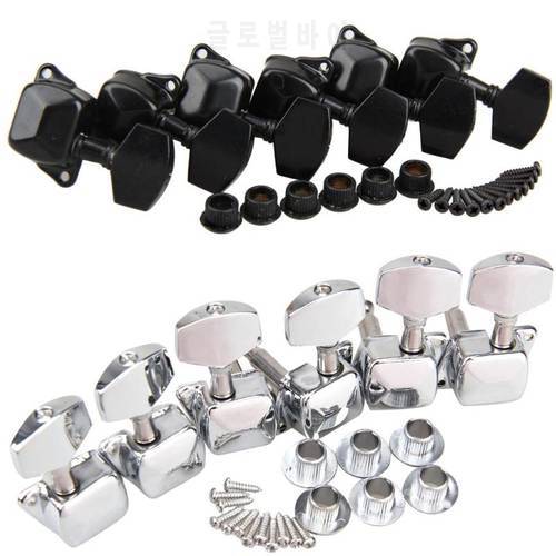 Guitar Tuning Keys Pegs Classic Guitar String Tuning Pegs Machine Heads Tuners Keys Parts 3 Left 3 Right for Chrome Guitar