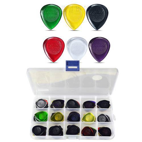 100 Pieces Alice Guitar Picks Transparent Electric Bass WaterShape Guitar Picks Thickness 1.0 2.0 3.0 mm Guitar Accessories