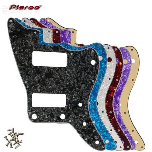 Pleroo Guitar Parts - For US No Upper Controls Jazzmaster Style Guitar Pickguard With P90 Pickups Scratch Plate Replacement