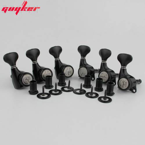 GUYKER Guitar Machine Heads Locking String Tuning Key Pegs Tuners for LP, SG, TL Style Electric Guitars Black
