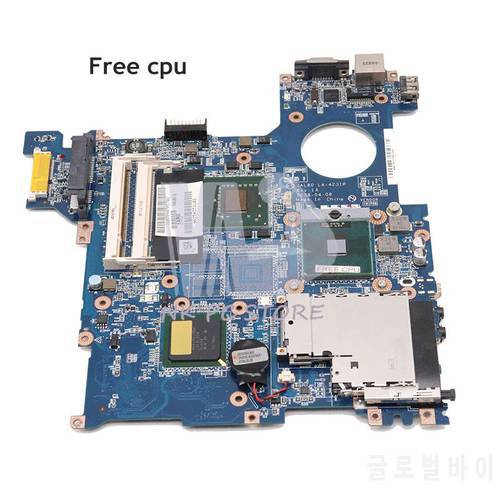 NOKOTION CN-0R511C 0R511C For Dell Vostro 1310 V1310 Laptop Motherboard JAL80 LA-4231P main board GM45 DDR2 Free cpu