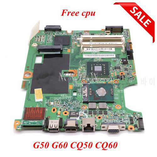 NOKOTION Original laptop motherboard For HP G50 G60 CQ50 CQ60 494282-001 48.4H501.021 DDR2 Mainboard full tested