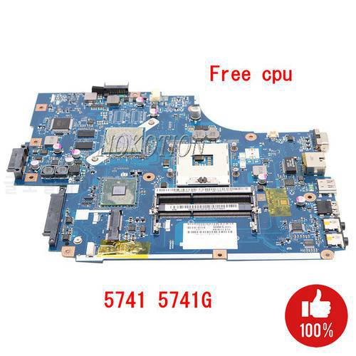 NOKOTION For Acer Aspire 5741 5741G 5742G Laptop Motherboard NEW70 LA-5891P MBPSZ02001 HM55 DDR3 With i3 CPU 512MB GPU