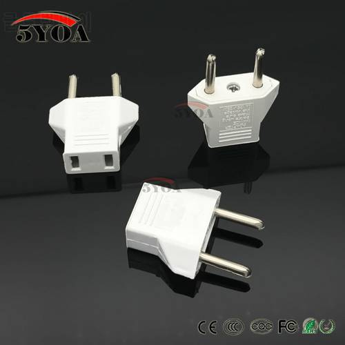 10pcs white US to EU AC Power Plug Travel Converter Adapter Household Plugs adaptor plug