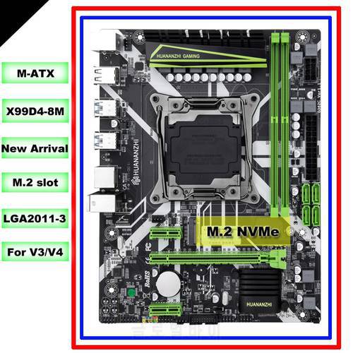 HUANANZHI M ATX X99 motherboard for all LGA2011-3 processors such as 2680 V4/V3 M.2 NVMe slot 2*DDR4 4*USB3.0 4*SATA3.0 ports