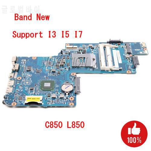 NOKOTION H000038360 laptop motherboard for toshiba satellite C850 L850 c855 L855 Mainboard HM76 SLJ8E Support i3 i5 i7