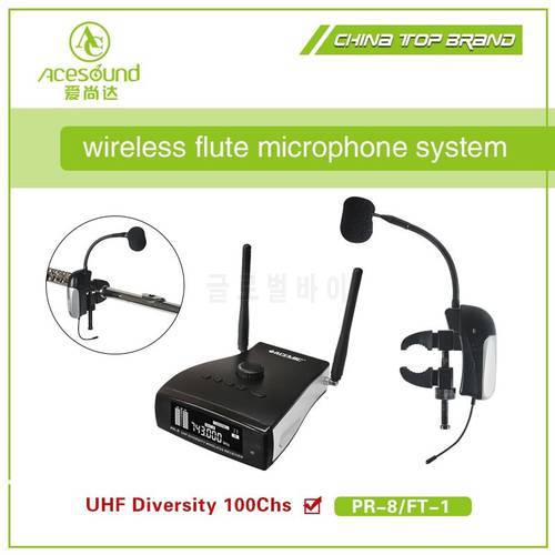 ACEMIC PR-8/FT-1 Instrument Wireless Microphone System for Clarinet Flute Portable Receiver Powered By Battery