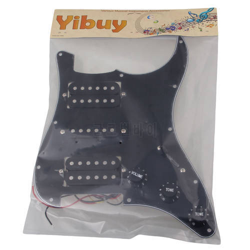 Black Wired Plate Pickguard Humbuckers for Guitar