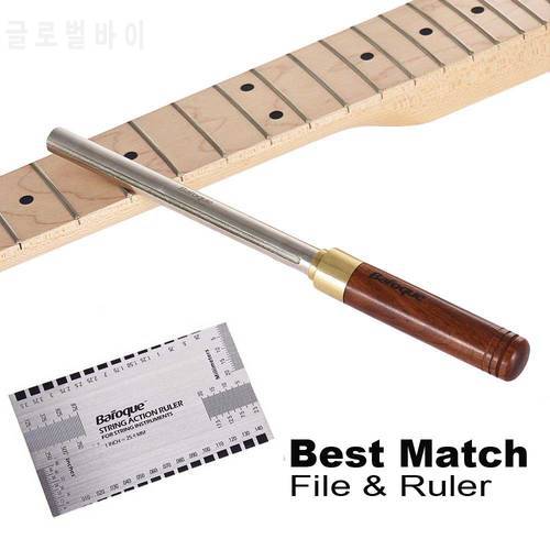 Baroque Pro Guitar Fret Dressing File Measuring Ruler Luthier Tools Kit Set