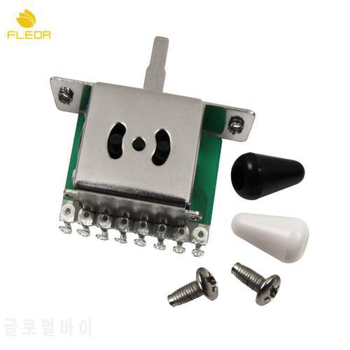 FLEOR 5 Way Switch Guitar Pickup Selector Switch Black/White Tip for Electric Guitar Parts & Accessories